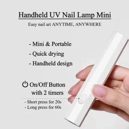 Kit Press-On-Nails (Gel Glue + UV Light + Nail Remover)