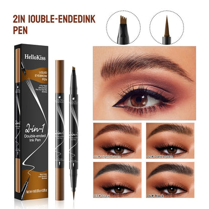 💦Stylo à sourcils 2-en-1, imperméable et durable