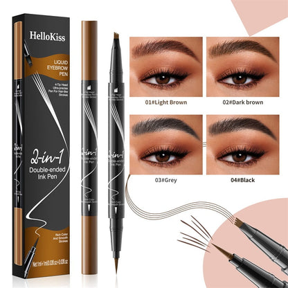 💦Stylo à sourcils 2-en-1, imperméable et durable