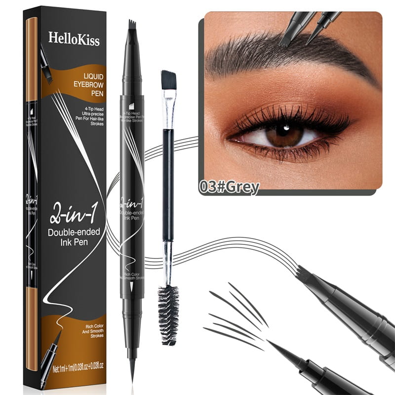 💦Stylo à sourcils 2-en-1, imperméable et durable