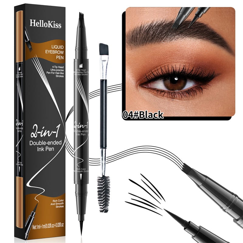 💦Stylo à sourcils 2-en-1, imperméable et durable