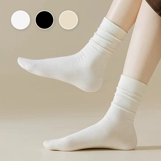 🥰Chaussettes courtes souples de couleur unie pour femmes