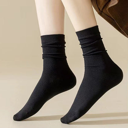 🥰Chaussettes courtes souples de couleur unie pour femmes