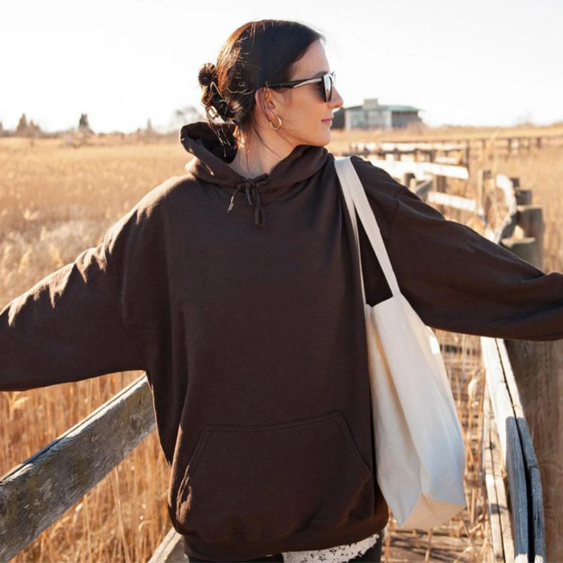 Sweatshirt à capuche à manches longues, tendance décontractée